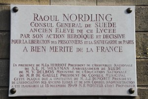  3- Plaque Raoul Nordling au lycée 